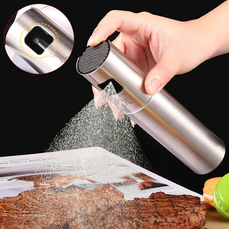 Oil Spray Bottle For Dosa Food Grade Stainless Steel Glass Oil Spray Bottle (100 Ml)