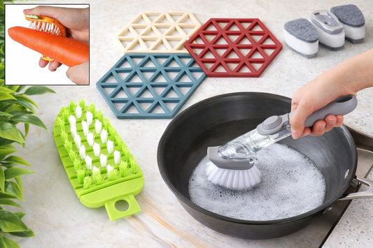 Multipurpose Kitchen Cleaning & Heat Protection Essentials Combo